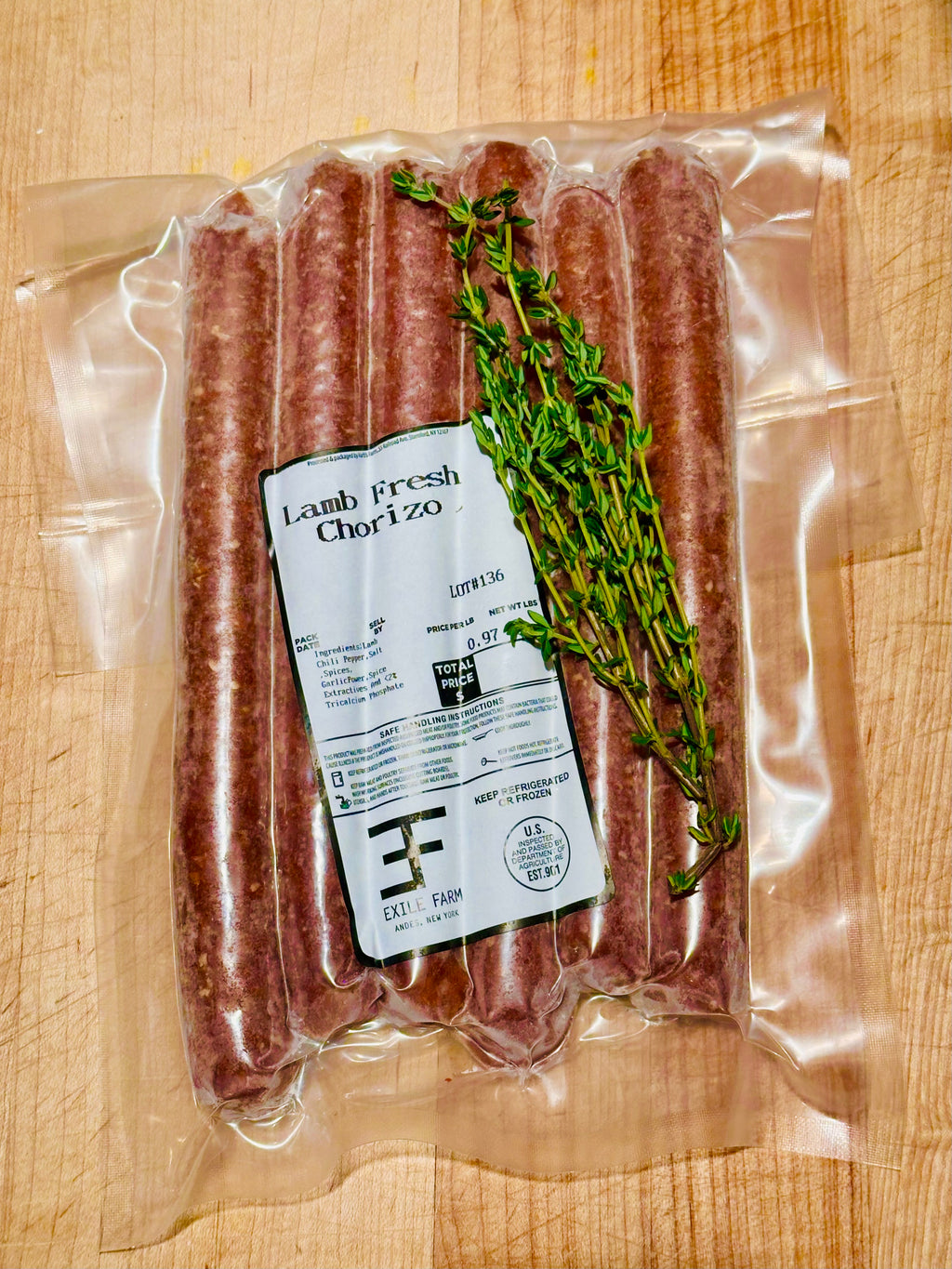 LAMB SAUSAGE / GROUND LAMB / SHOULDER BOX • PASTURE RAISED • GRASS FED •